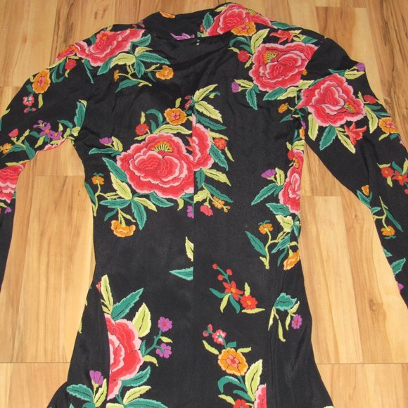 Vintage 80s Norma Kamali Dress Does 1920s Or 1930s Garden Party Dress S - Picture 6 of 15